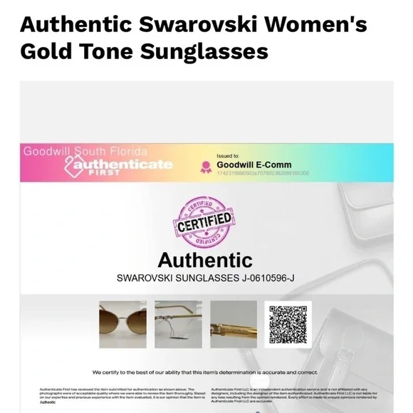 Swarovski butterfly pilot Women's Sunglasses with case - Picture 9 of 16